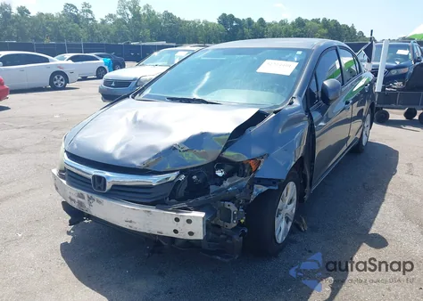 2012 Honda Civic Lx z USA, uszkodzony, nr VIN 19XFB2F59CE035330
